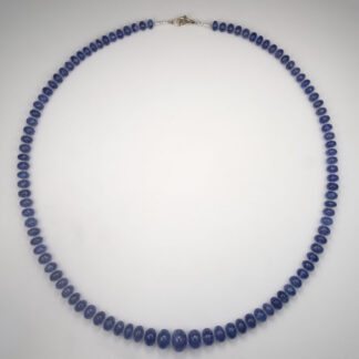 Necklace, Tanzanite Graduated Roundels, 14KW Lobster Clasp, 23.5"