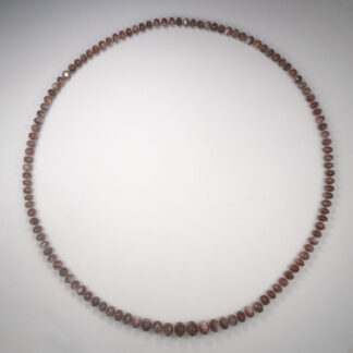 Necklace, Brown Moonstone Faceted Rondels 35" Infinity