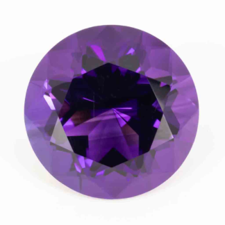 Round Fancy Cut Amethyst 9.35ct 14mm Rwanda