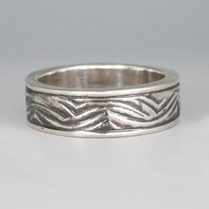 Sterling Silver Hills Textured Band