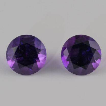 Amethyst 8mm RBC 3.39ctw Zambia Pair