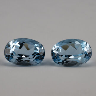 Aquamarine pair 7x5mm oval 1.61ctw