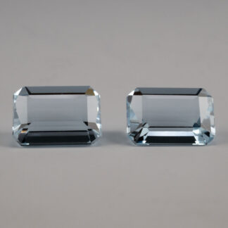 Aquamarine pair 8x6mm Emerald cut 2.71ctw