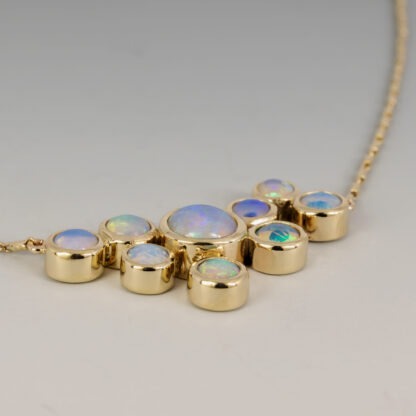 Ethiopian opal Necklace with 14KY Chain - Image 2