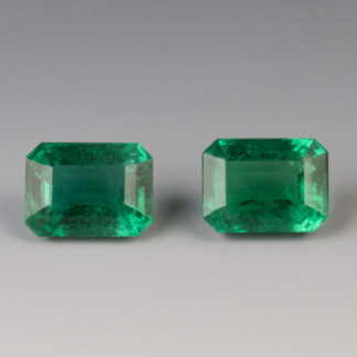 Emerald pair 8x6mm emerald cut 3.21ctw