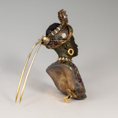 Gem Encrusted Brooch in 18K by Giulio Nardi - Image 4