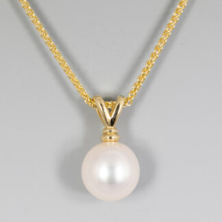 Pendant, White FWP 8.05mm, 14KY