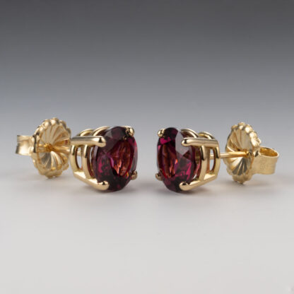 Rose Garnet Ear Studs - Image 2