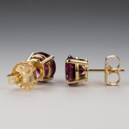 Rose Garnet Ear Studs - Image 3