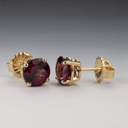 Rose Garnet Ear Studs - Image 4