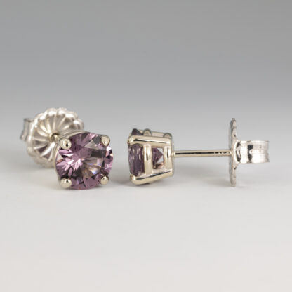 Purple Spinel 6mm Ear Studs - Image 2
