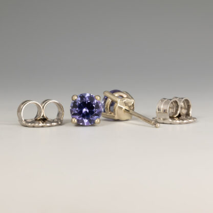 Tanzanite Ear Studs in 14KW - Image 3