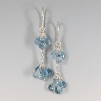 Earrings with Aquamarine briolettes