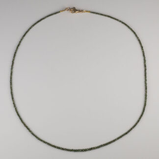 Necklace Graduated Green Diamonds 14KY 16"