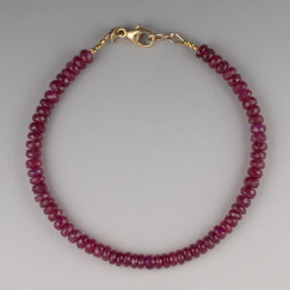 Bracelet Rubies w/ 14KY 8"