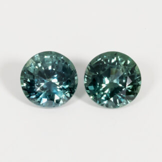 Round Pair Montana Sapphire 5.5mm 14H 1.82ctw