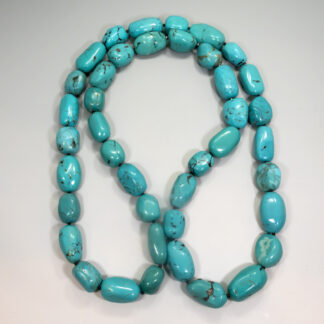 Smooth Turquoise Nuggets Infinity Necklace