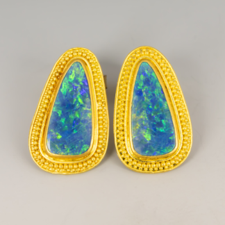 Earrings, Boulder Opal 22K, Evy Edleman