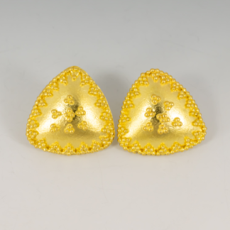 Gold Earrings with Granulation
