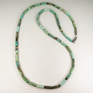 Necklace Turquoise 13x4-5mm Tubes 32" SS