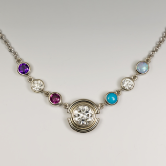 Seven Gemstone Family Necklace