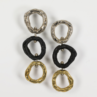 Pebble Triple Link Earrings