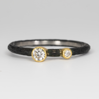 Pebble Two Diamond Stacking Ring