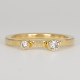Two Diamond Stacking Ring