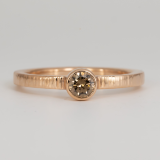 Diamond Stacking Ring in 14KR