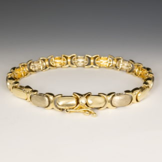 Yellow and White Gold Links Bracelet