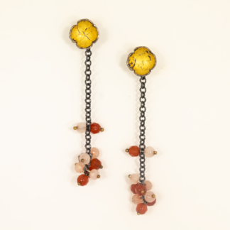 Bead Drops with Carnelian and Topaz