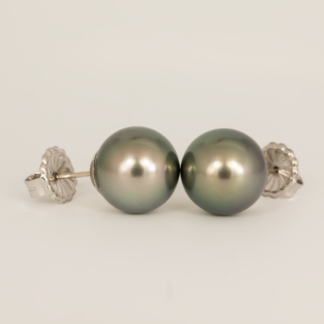 Green-Grey Pearl Studs