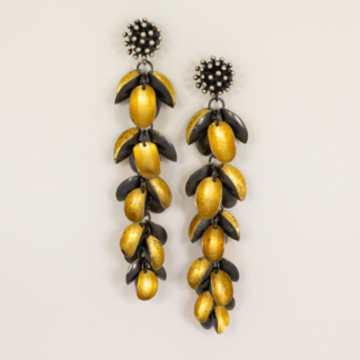 Long Dangle Earrings with Poppy