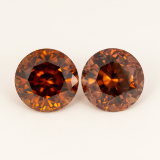 Orange Zircon Pair 14.52ctw 10.5mm Mozambique