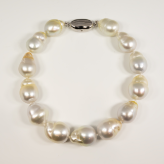 White Baroque Pearl Bracelet