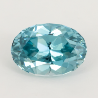 Oval Blue Zircon Brilliant Cut 1.56 carat 7x5mm Cambodia
