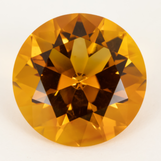 Round Brilliant Cut Citrine 5.73 carat 12mm Brazil