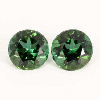 Round Green Tourmaline Pair 6.3mm 1.90 ctw