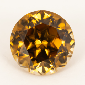 Round Brilliant Honey Zircon 4.23carat 8.99mm Tanzania