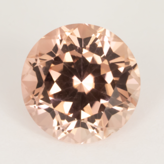 Round Fancy Cut Peach Tourmaline 3.91carat 9.8mm Congo