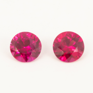 Ruby Pair Round .61ctw 4mm Mozambique