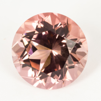 Salmon Tourmaline Round Fancy Cut 4.21ct 10.3mm Nigeria
