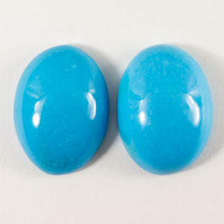Blue Turquoise Sleeping Beauty Pair 15.9x11.6mm Oval 13.16ctw
