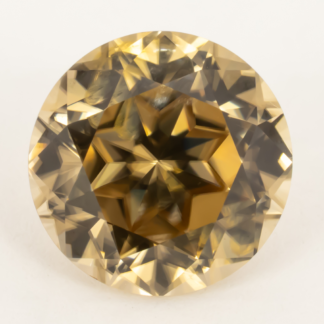 Round Brilliant Yellow Zircon 4.28ct. 8.99mm Tanzania