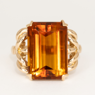 Citrine Ring in 18K Yellow Gold size 6.75