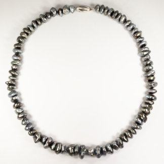 Tahitian Keshi Pearl Necklace 18" with 14K White Gold Clasp
