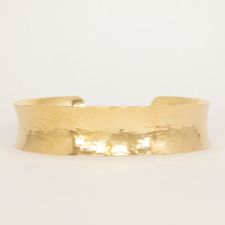 Cuff Bracelet 3/4 Inches Wide Concave in 18KY