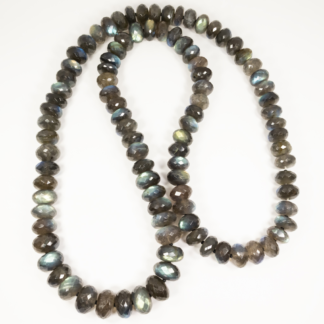 Necklace Labradorite AAA 11-12mm Rondelles Infinity 26"
