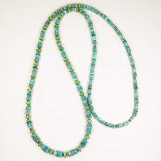 Necklace Textured Turquoise with Gaspeite Accents, Infinity 26"