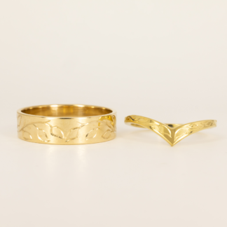 Engraved Wedding Bands in 14K and 18K Yellow Gold